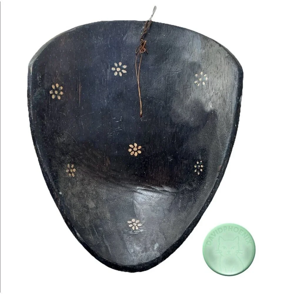 Authentic Handmade Indonesian Wooden Wall Mask – Kenya Wood Carving – Excellent - Picture 5 of 5